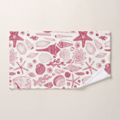 Viva Magentaの貝殻 – 2023年の色 バスタオルセット (ハンドタオル)