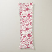 Viva Magentaの貝殻 – 2023年の色 ボディピロー (正面縦)