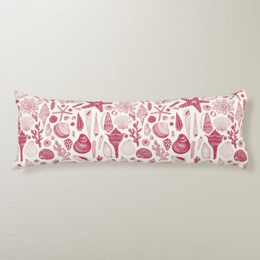 Viva Magentaの貝殻 – 2023年の色 ボディピロー (正面)