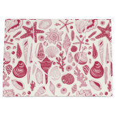 Viva Magentaの貝殻 – 2023年の色 ラージペーパーバッグ (正面)