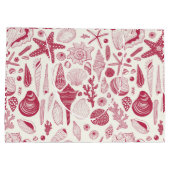 Viva Magentaの貝殻 – 2023年の色 ラージペーパーバッグ (裏面)