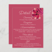 Viva Magenta、フローラ結婚の詳細 エンクロージャーカード (正面/裏面)