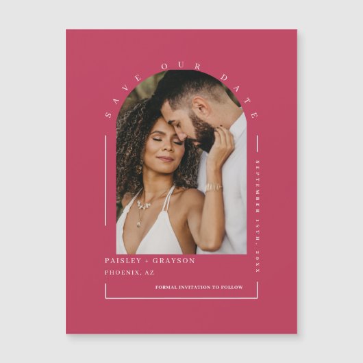 Viva Magenta Arc写真日救付き磁気カード (正面)