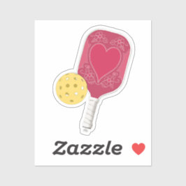 Viva Magenta Pickleballシ図解入りの、写真付きのステッカー シール