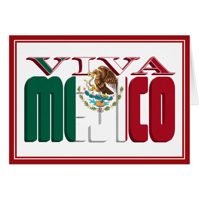 VIVA MEJICOメキシコ国旗の文字 (正面横)