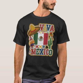 VIVA MEXICOヒスパニック伝統とメキシコ文化 Tシャツ