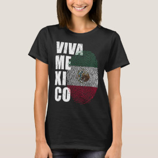Viva Mexico私のDNAメキシコ指紋に入っている Tシャツ