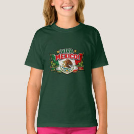 Viva Mexico 愛国的なタイポグラフィTシャツ | メキシコ Tシャツ