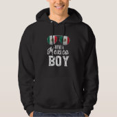 Viva Mexico Boy Sunglasses Mexican Flag Pride パーカ (正面)