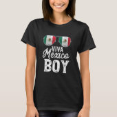 Viva Mexico Boy Sunglasses Mexican Flag Pride Tシャツ (正面)