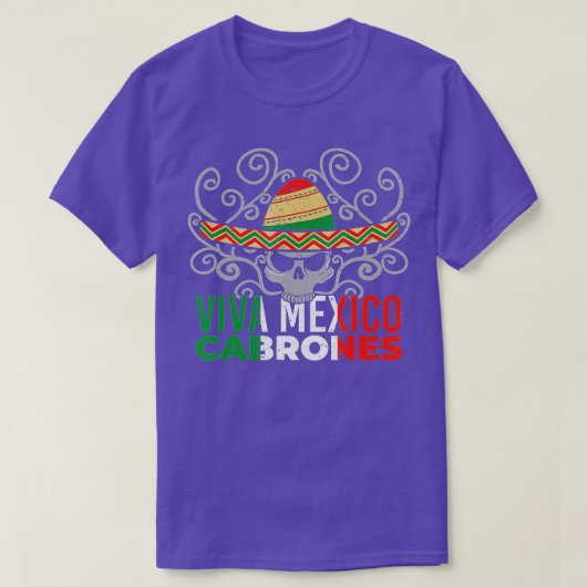 Viva Mexico Cabrones Mexican Patriot Pride Cinco d Tシャツ (デザイン正面)