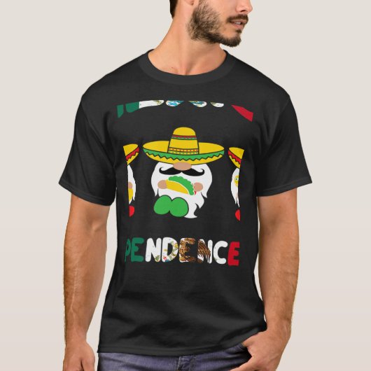 viva mexico gnomes flag Pride Independence Day 16  Tシャツ (正面)