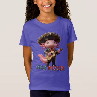 Viva Mexico Mariachi Axolotl| Cute 3D Musician Tシャツ