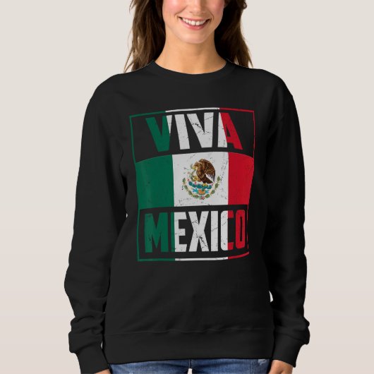 Viva Mexico   Mexico Independence Day Decorations スウェットシャツ (正面)