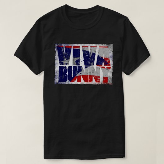 Viva Puerto Rican Bunny Tシャツ (デザイン正面)