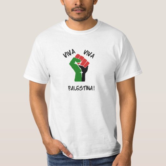 Viva Viva Palestinaの男性ティー Tシャツ (正面)