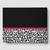 Vivaciousダークピンクリボンレオパード印刷（名前あり） ゲストブック (裏面)