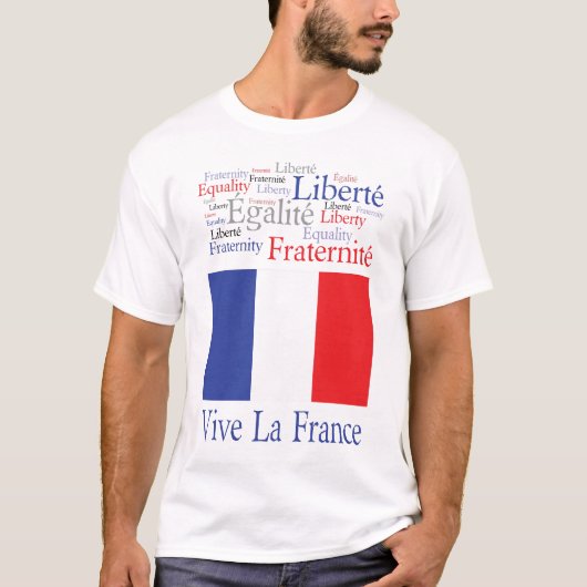 ViveのLaのフランスのフランスのな旗のパリ祭 Tシャツ (正面)