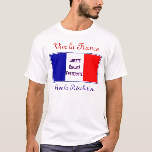ViveのlaフランスのViveのlaの改革-パリ祭 Tシャツ (正面)