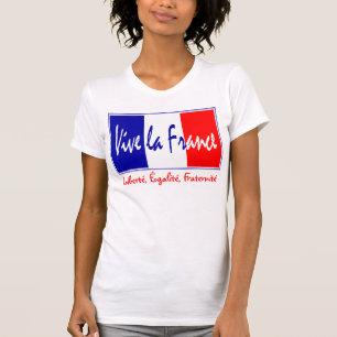 Viveのlaフランス- Liberté、Égalité、Fraternité Tシャツ