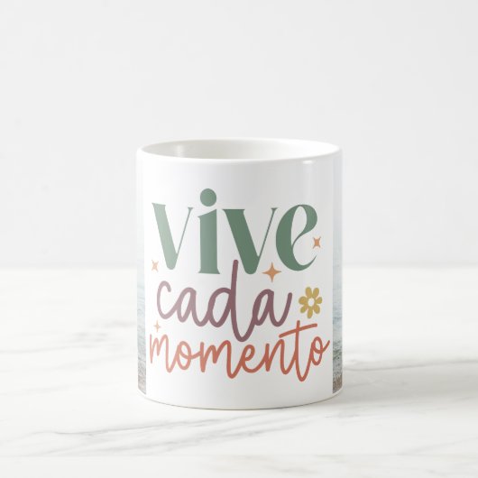 「Vive Cada Momento」の写真2カスタム枚感動的 コーヒーマグカップ (中央)