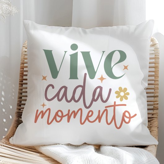 "Vive Cada Momento" 励ましの名言 クッション