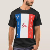 Vive La Franceフラグのカスタマイズフランスの可能 Tシャツ (正面)