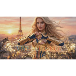 VIVE LA FRANCE - パリ ポスター