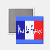Vive la France – 赤、白、青フランスの旗 マグネット (正面/裏面)