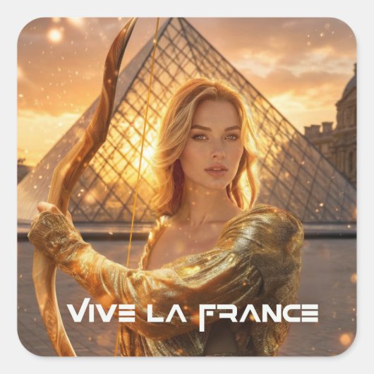 VIVE LA FRANCE - PARIS スクエアシール (正面)