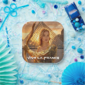 VIVE LA FRANCE - PARIS ペーパープレート (パーティー)