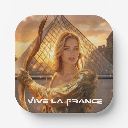 VIVE LA FRANCE - PARIS ペーパープレート (正面)