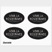Vive La Resistanceステッカー – Vive La Femme 楕円形シール (シート)