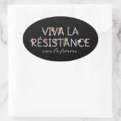 Vive La Resistanceステッカー – Vive La Femme 楕円形シール (バッグ)
