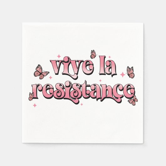Vive la Resistance Napkins スタンダードカクテルナプキン (正面)
