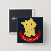 Vive le Fromage 缶バッジ (正面&裏面)