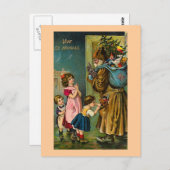 "Vive St.ニコラス"のヴィンテージのフランス人の郵便はがき ポストカード (正面/裏面)