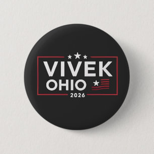 Vivek 選 Ramaswamy氏2026年オハイオ州知事 缶バッジ