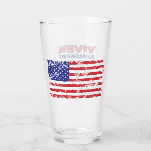 Vivek Ramaswamy氏2024年社長代行 タンブラーグラス (裏面)