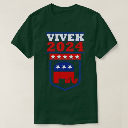 Vivek Ramaswamy 2024ポーの新しい波大統領の Tシャツ (デザイン正面)