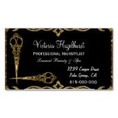 Vivi上品の美容師のビクトリア時代の人は磁気を切ります マグネット名刺 (正面)