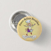 Vivi朝食Pinの前のLeDish™のダンス 缶バッジ (正面&裏面)
