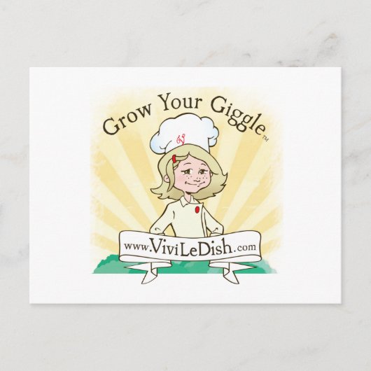 Vivi LeDish™ Grow Your Giggle™はがき ポストカード (正面)