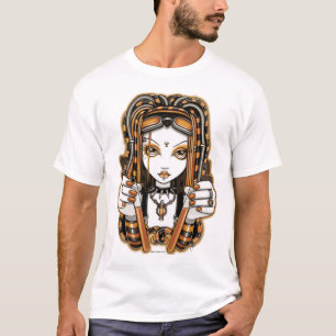 "Vivian"の蜜柑のサイバーのゴシックの妖精の芸術のTシャツ Tシャツ