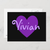 Vivian（パープル） ポストカード (正面/裏面)