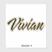 Vivian black gold Lettering Aufkleber Sticker シール (シート)