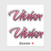 Vivian faded pink Aufkleber Sticker Stickerset シール (シート)
