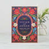 VIVIAN Iフローラ結婚式日付招待状 招待状 (スタンド正面)