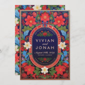 VIVIAN Iフローラ結婚式日付招待状 招待状 (正面/裏面)