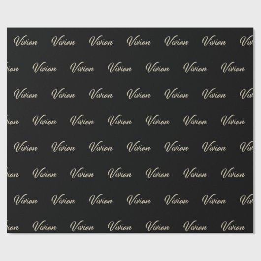 Vivian white gold Handwriting Geschenkpapier ラッピングペーパー (フラット)